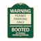 Signmission Permit Parking Unauthorized Vehicles Booted Vehicle Owners Expense Alum, 18" L, 24" H, G-1824-23311 A-DES-G-1824-23311 - alternate 1